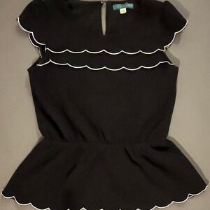 Black and White peplum Pim and Larkin